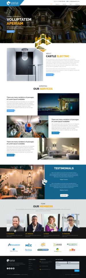 Create a 3-4 page concept for an electrical contracting company | Wordpress Design by sai.designer87