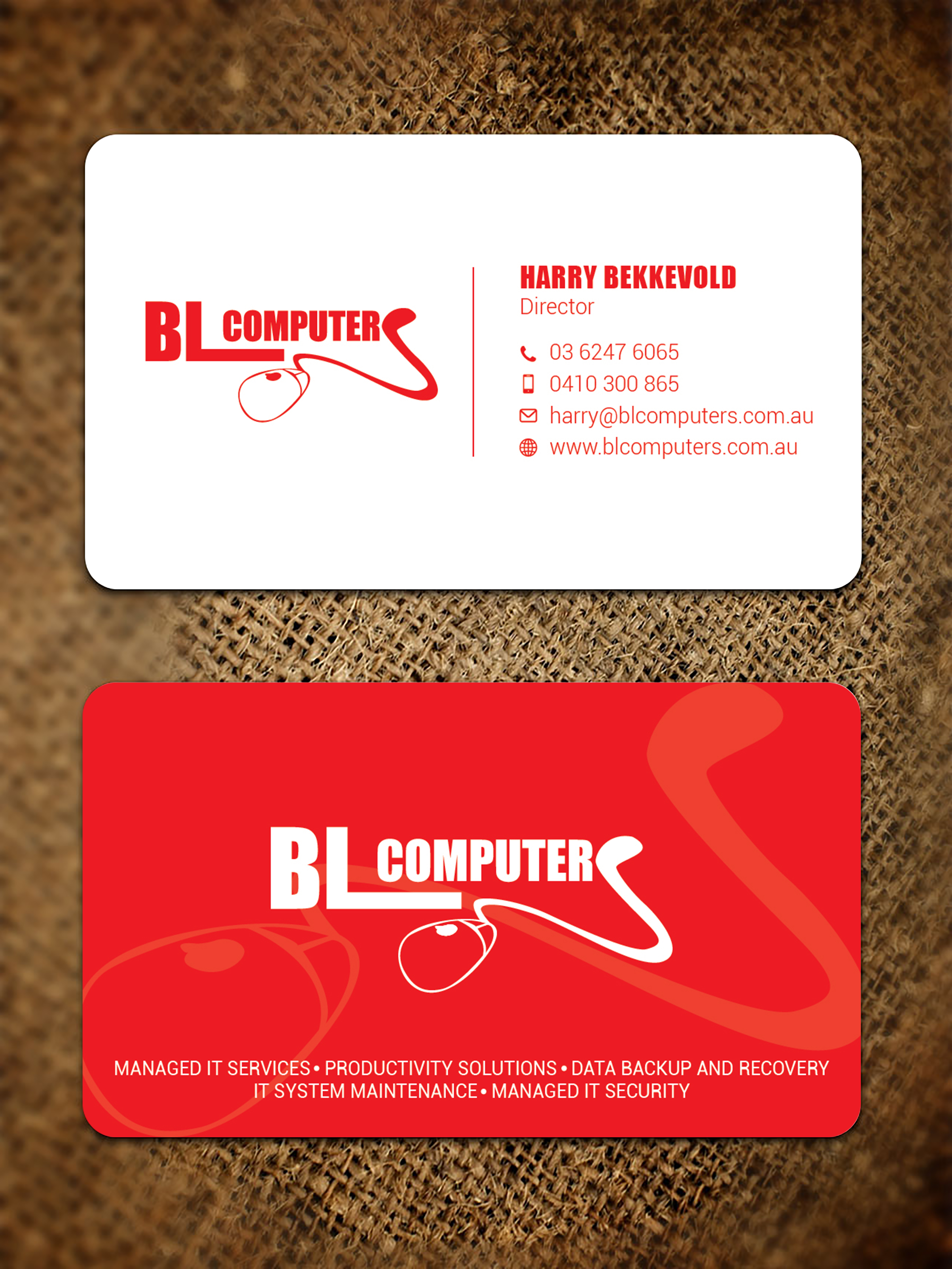Business Card Design by LAXMI DESIGNHUB for BL Computers | Design #25240730