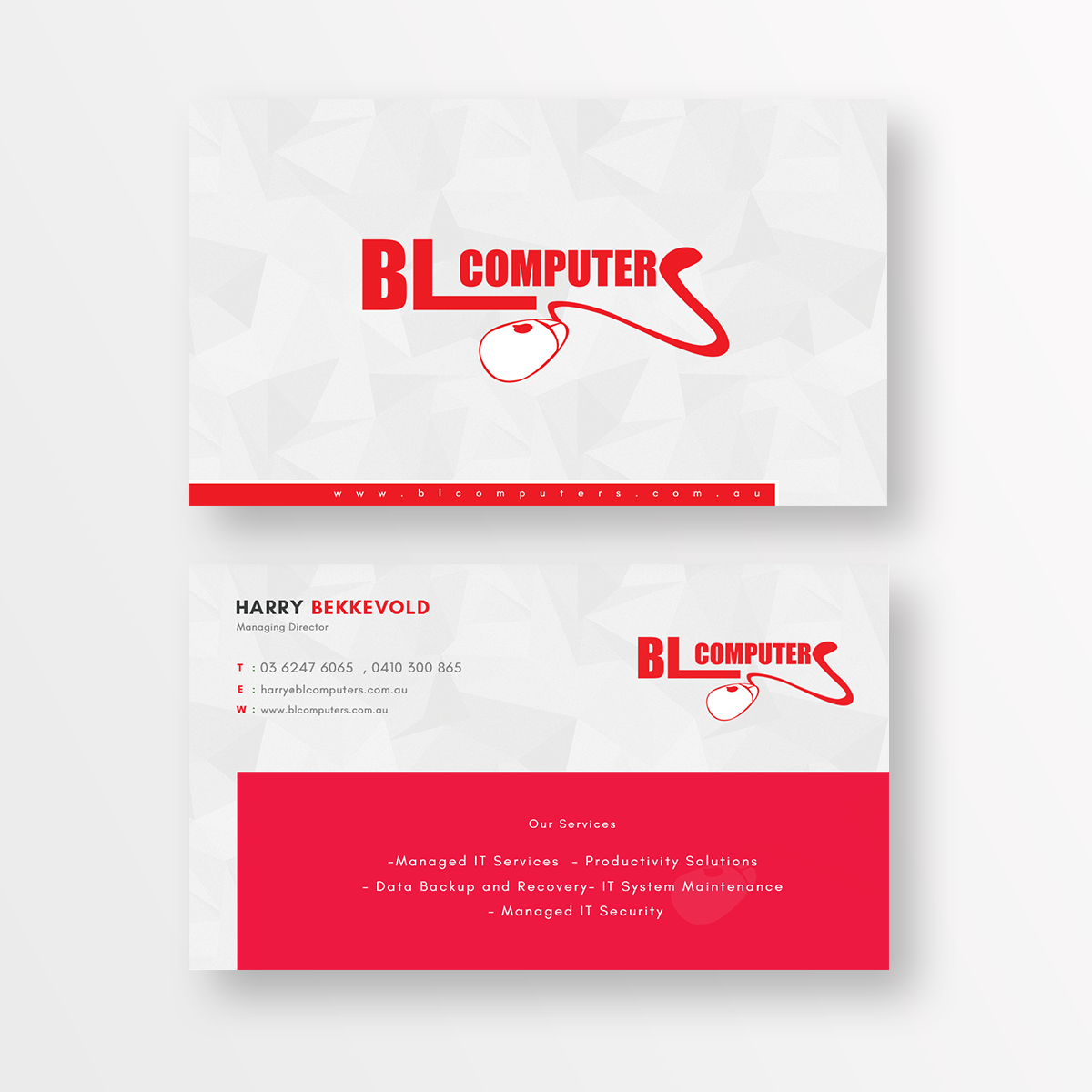 Business Card Design by G  &amp;  K for BL Computers | Design #25232802
