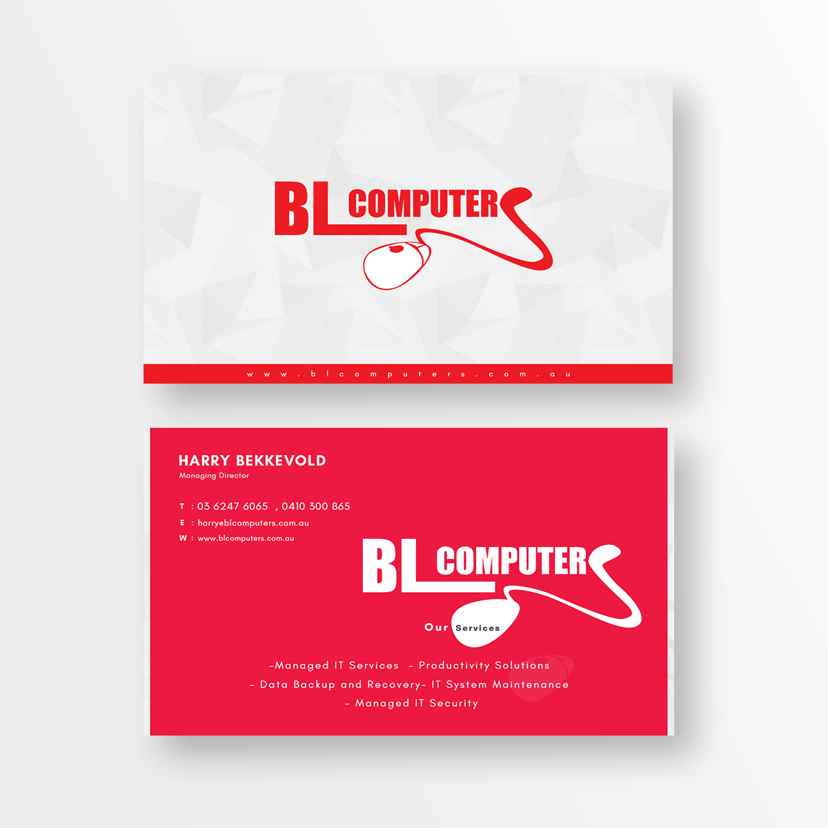 Business Card Design by G  &amp;  K for BL Computers | Design #25232949