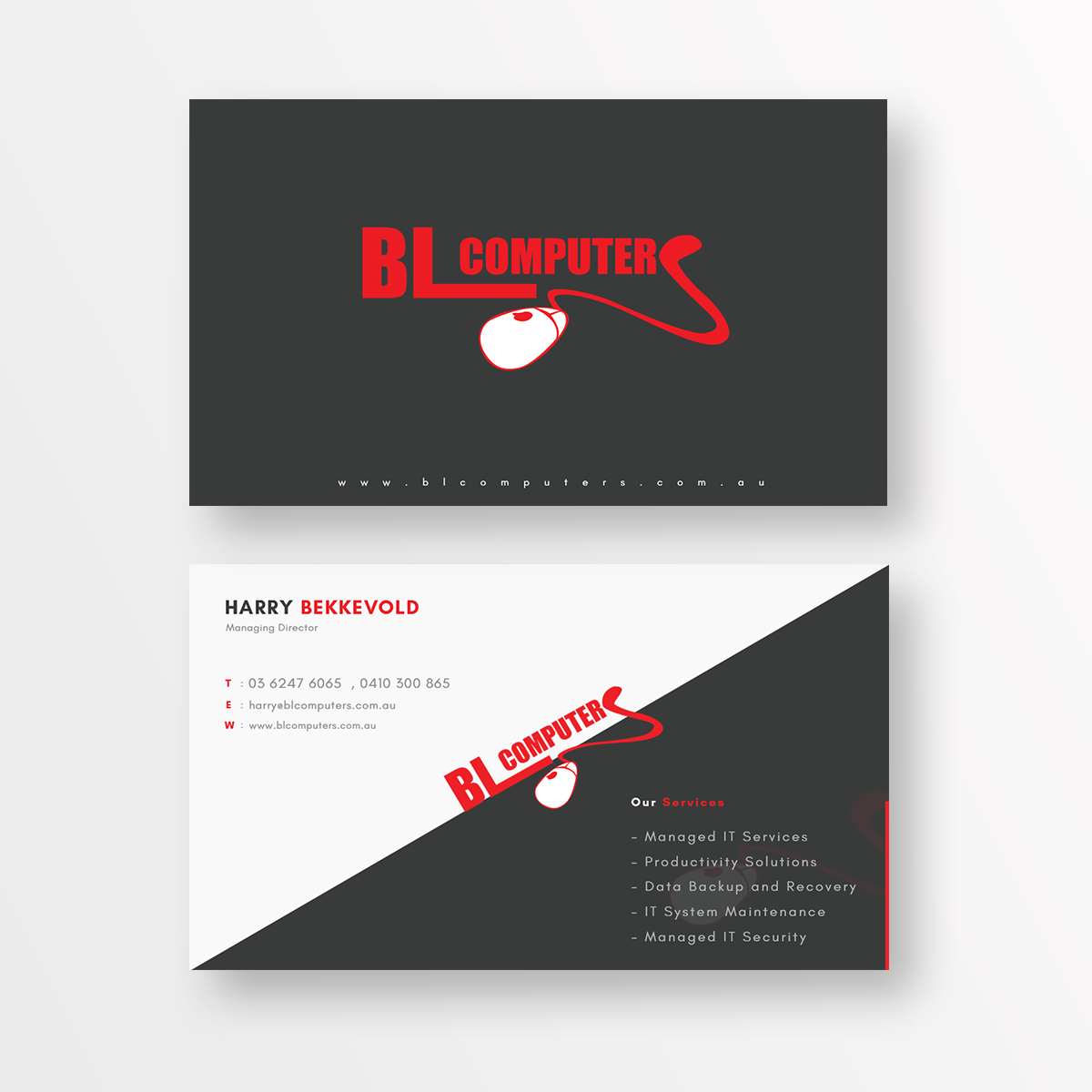 Business Card Design by G  &amp;  K for BL Computers | Design #25254771