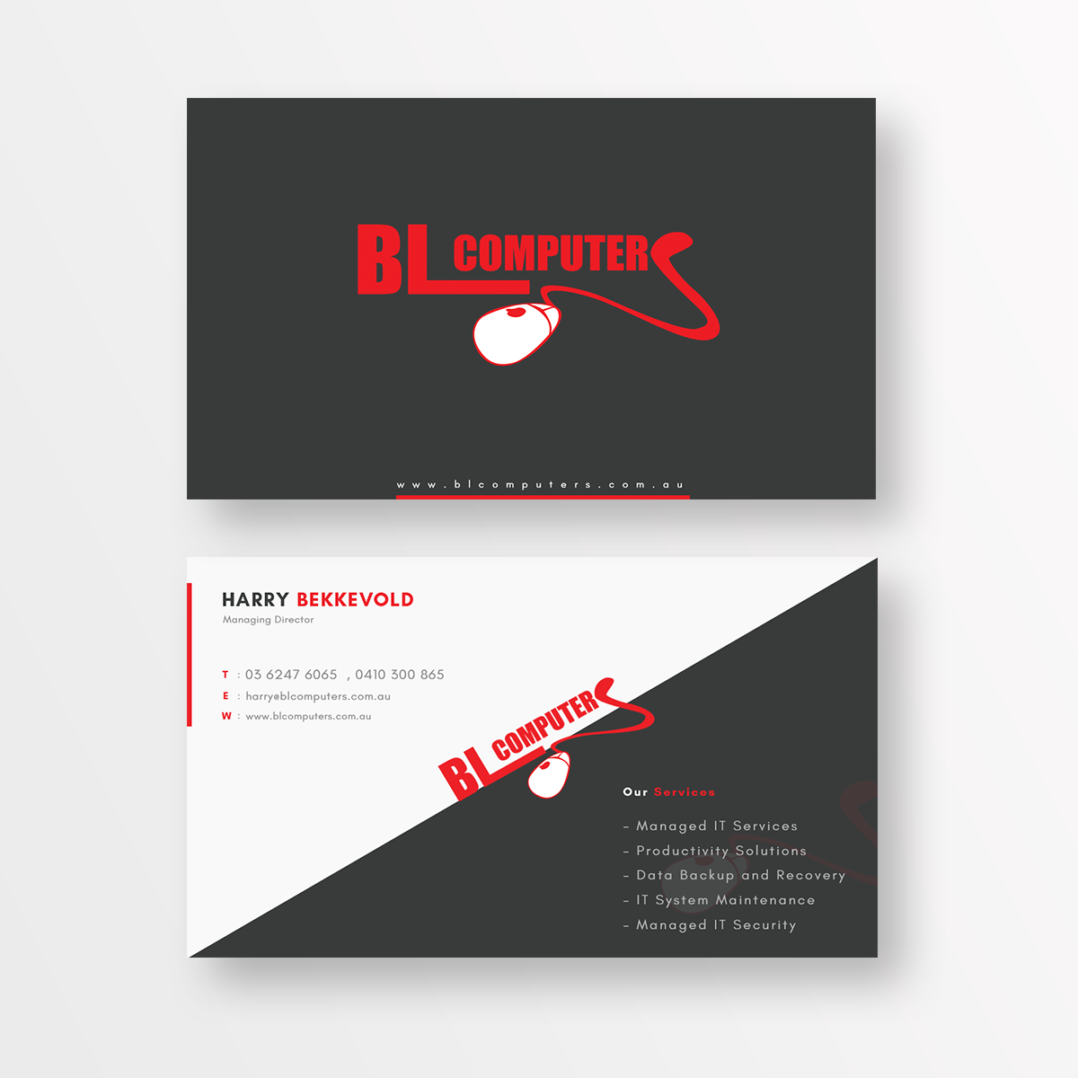 Business Card Design by G  &amp;  K for BL Computers | Design #25254811