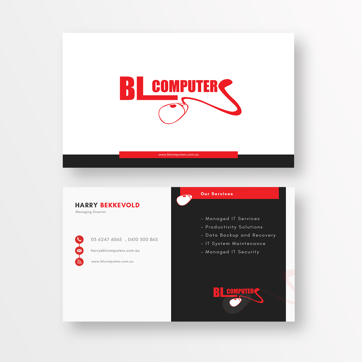 Business Card Design by G  &amp;  K for BL Computers | Design #25257261