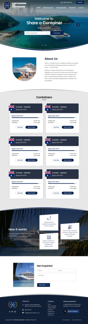 Partageons Un COnteneur | Web Design by Shijo John