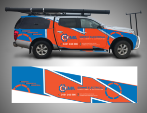 Electrical company needs a vehicle wrap design | Car Wrap Design by Hamm