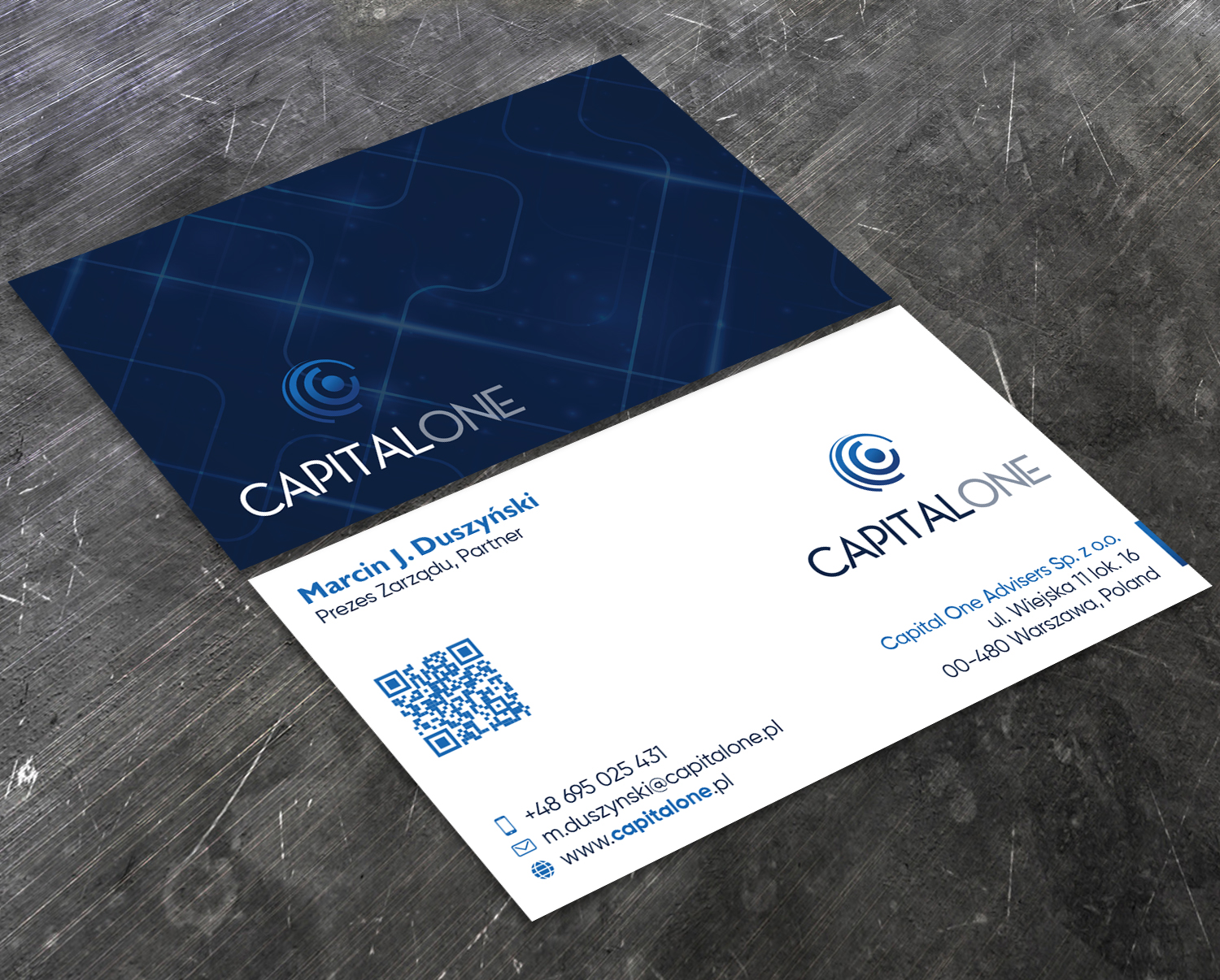 Visitenkarten-Design von Verified artistry (Design garden) für CAPITAL ONE PARTNERS SP. Z O.O. SP.K. | Design #25243009