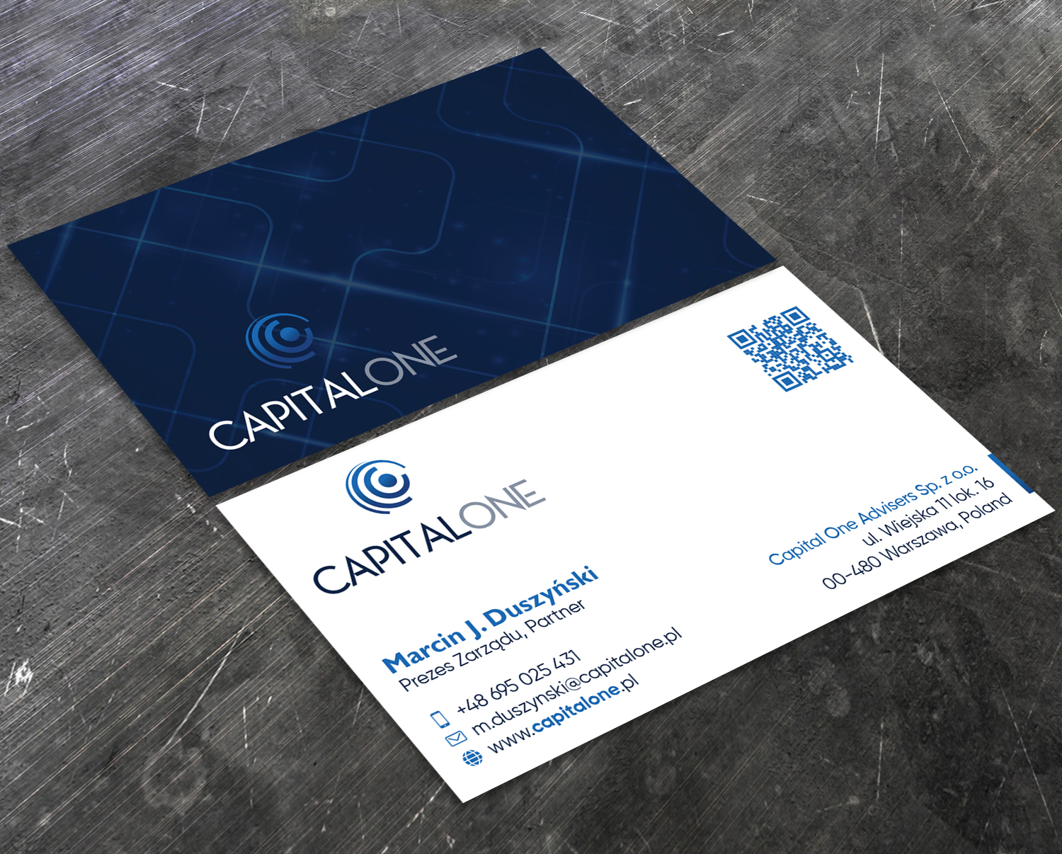 Diseño de Tarjeta de Presentación por Verified artistry (Design garden) para CAPITAL ONE PARTNERS SP. Z O.O. SP.K. | Diseño #25243010
