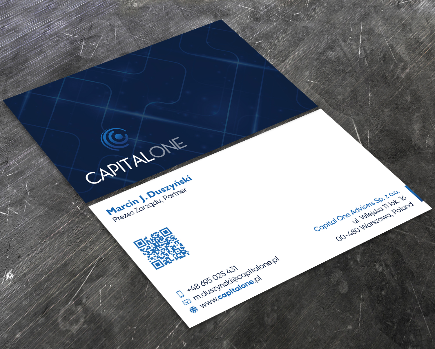 Business Card Design by Verified artistry (Design garden) for CAPITAL ONE PARTNERS SP. Z O.O. SP.K. | Design #25243011