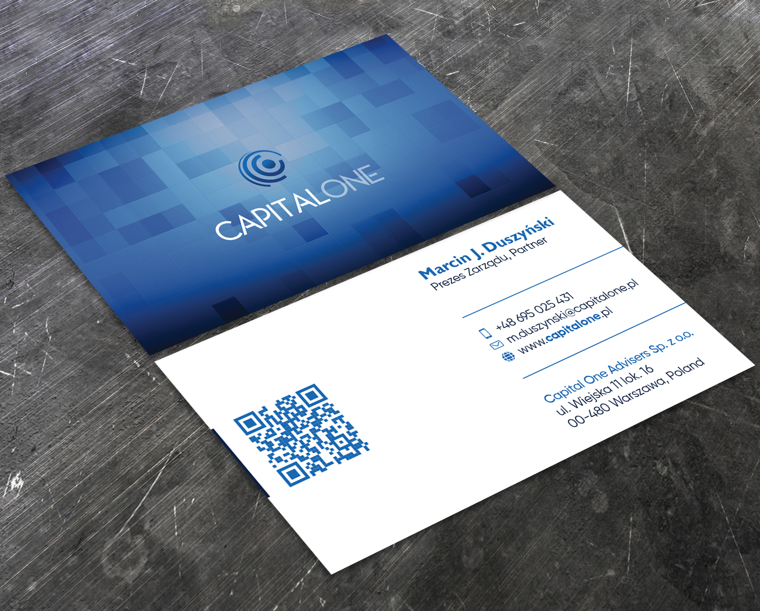 Business Card Design by Verified artistry (Design garden) for CAPITAL ONE PARTNERS SP. Z O.O. SP.K. | Design #25243012