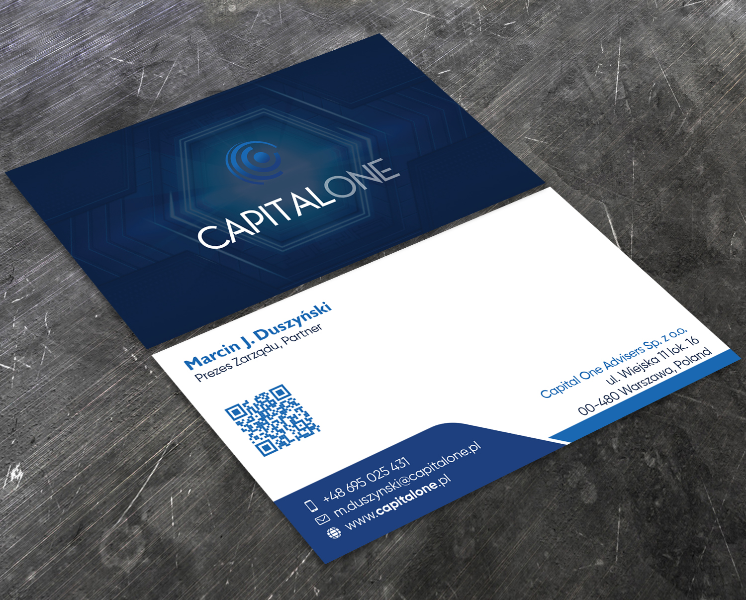 Business Card Design by Verified artistry (Design garden) for CAPITAL ONE PARTNERS SP. Z O.O. SP.K. | Design #25243019