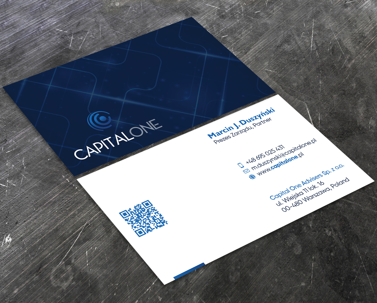 Business Card Design by Verified artistry (Design garden) for CAPITAL ONE PARTNERS SP. Z O.O. SP.K. | Design #25243020
