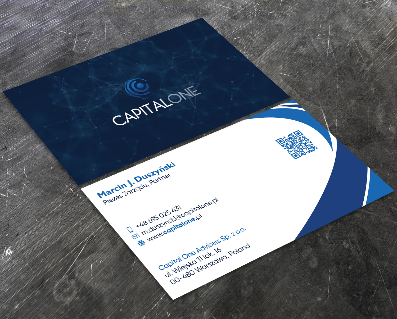 Business Card Design by Verified artistry (Design garden) for CAPITAL ONE PARTNERS SP. Z O.O. SP.K. | Design #25243028