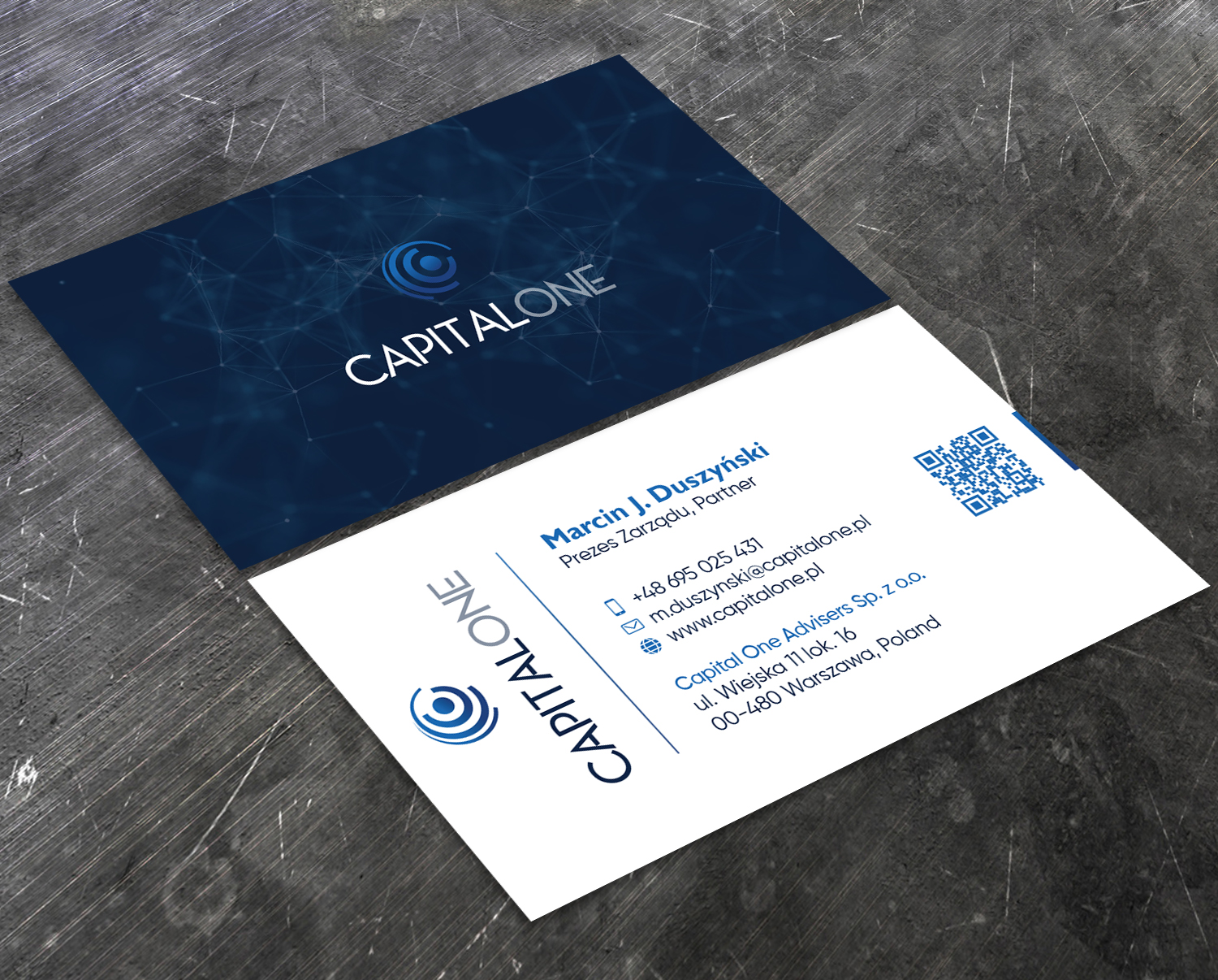Business Card Design by Verified artistry (Design garden) for CAPITAL ONE PARTNERS SP. Z O.O. SP.K. | Design #25243030