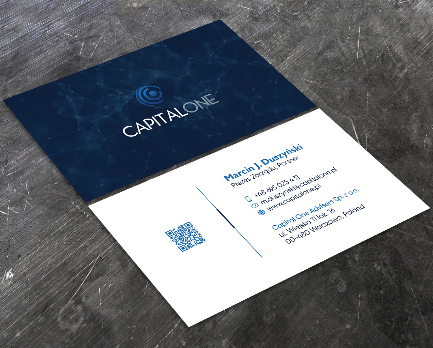 Business Card Design by Verified artistry (Design garden) for CAPITAL ONE PARTNERS SP. Z O.O. SP.K. | Design #25243032