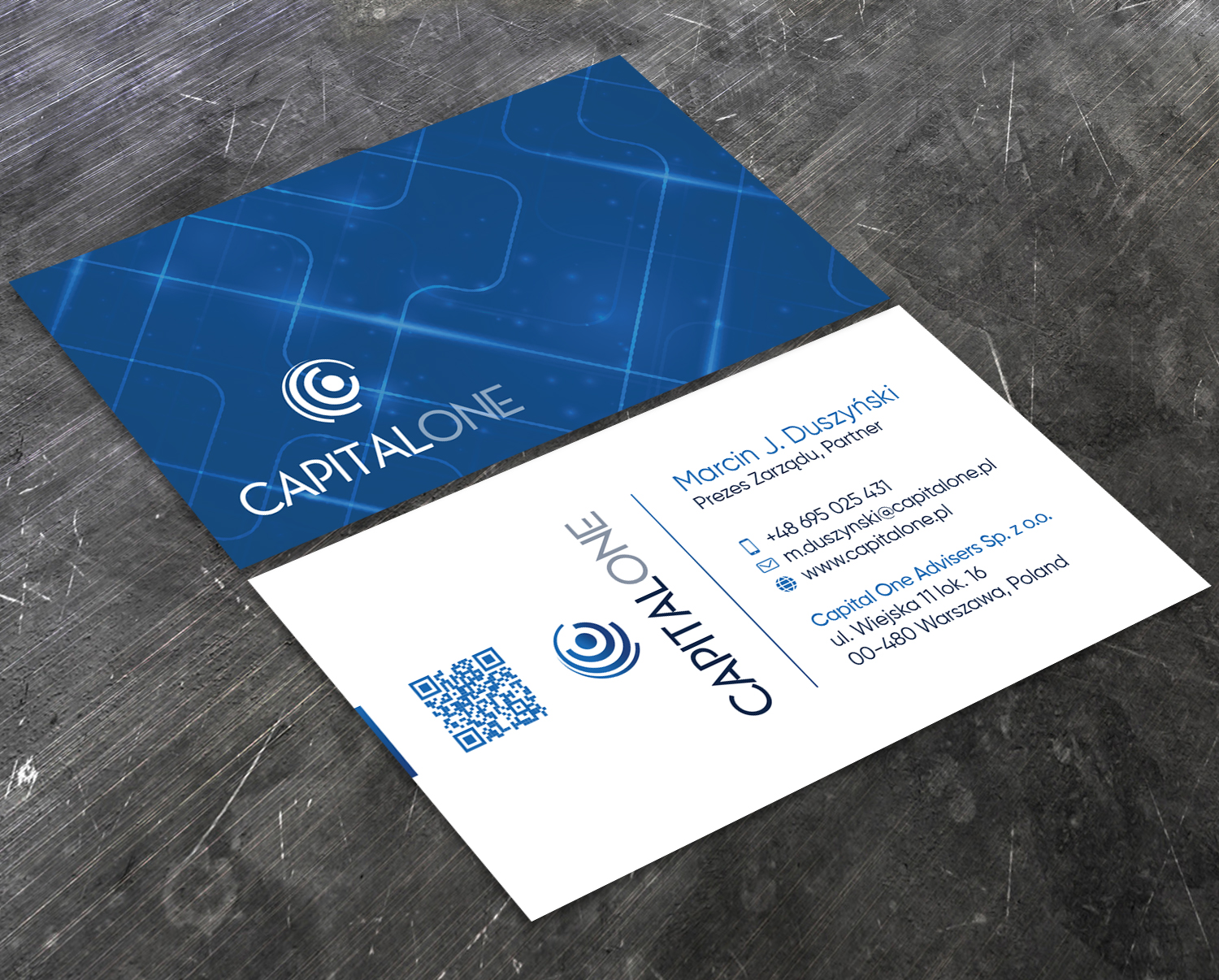 Business Card Design by Verified artistry (Design garden) for CAPITAL ONE PARTNERS SP. Z O.O. SP.K. | Design #25244988