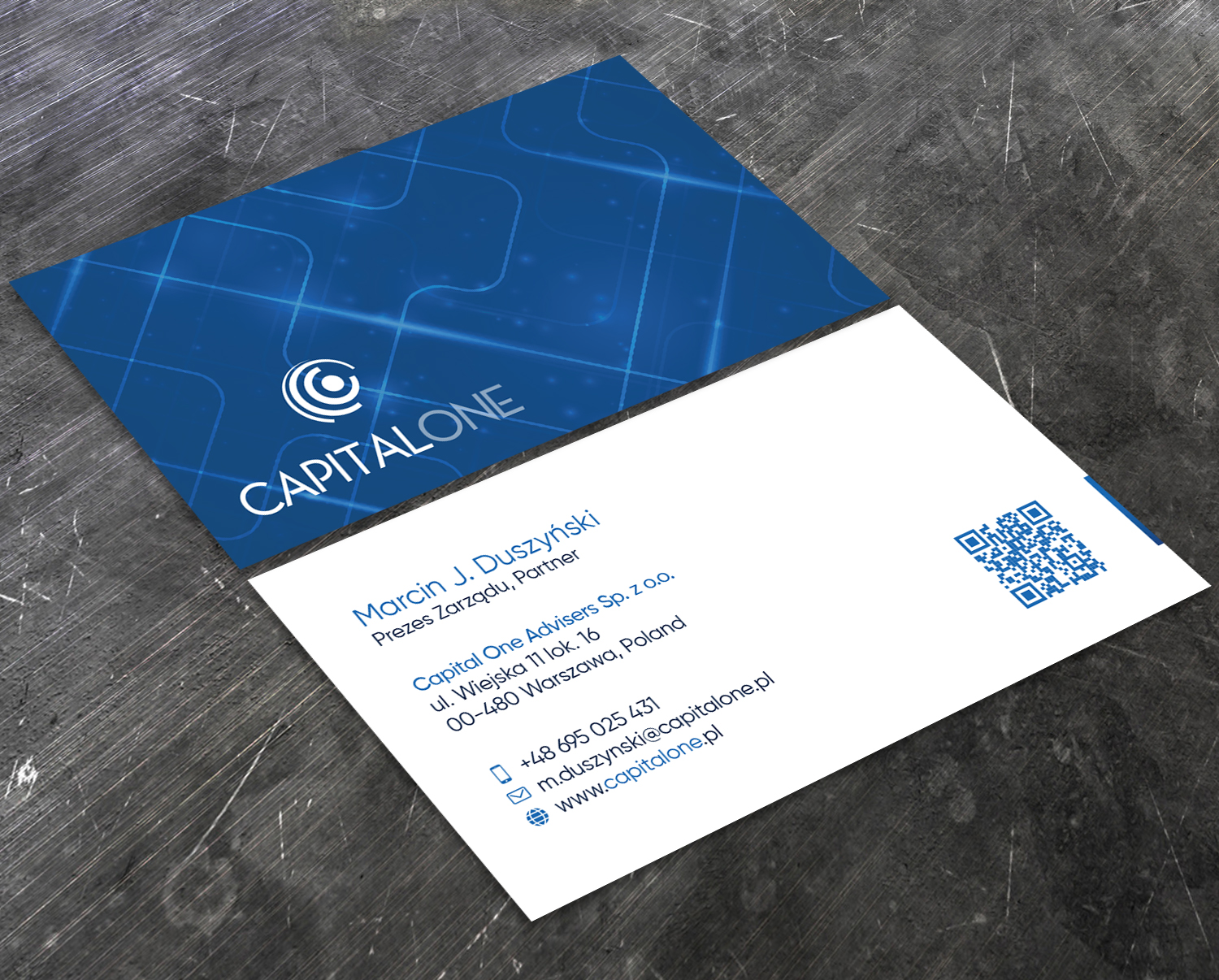 Business Card Design by Verified artistry (Design garden) for CAPITAL ONE PARTNERS SP. Z O.O. SP.K. | Design #25244989