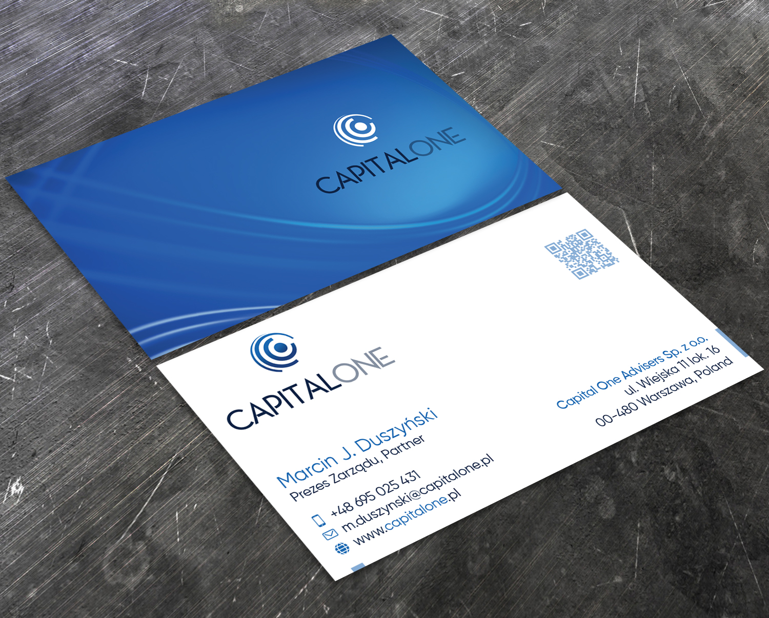 Visitenkarten-Design von Verified artistry (Design garden) für CAPITAL ONE PARTNERS SP. Z O.O. SP.K. | Design #25256559