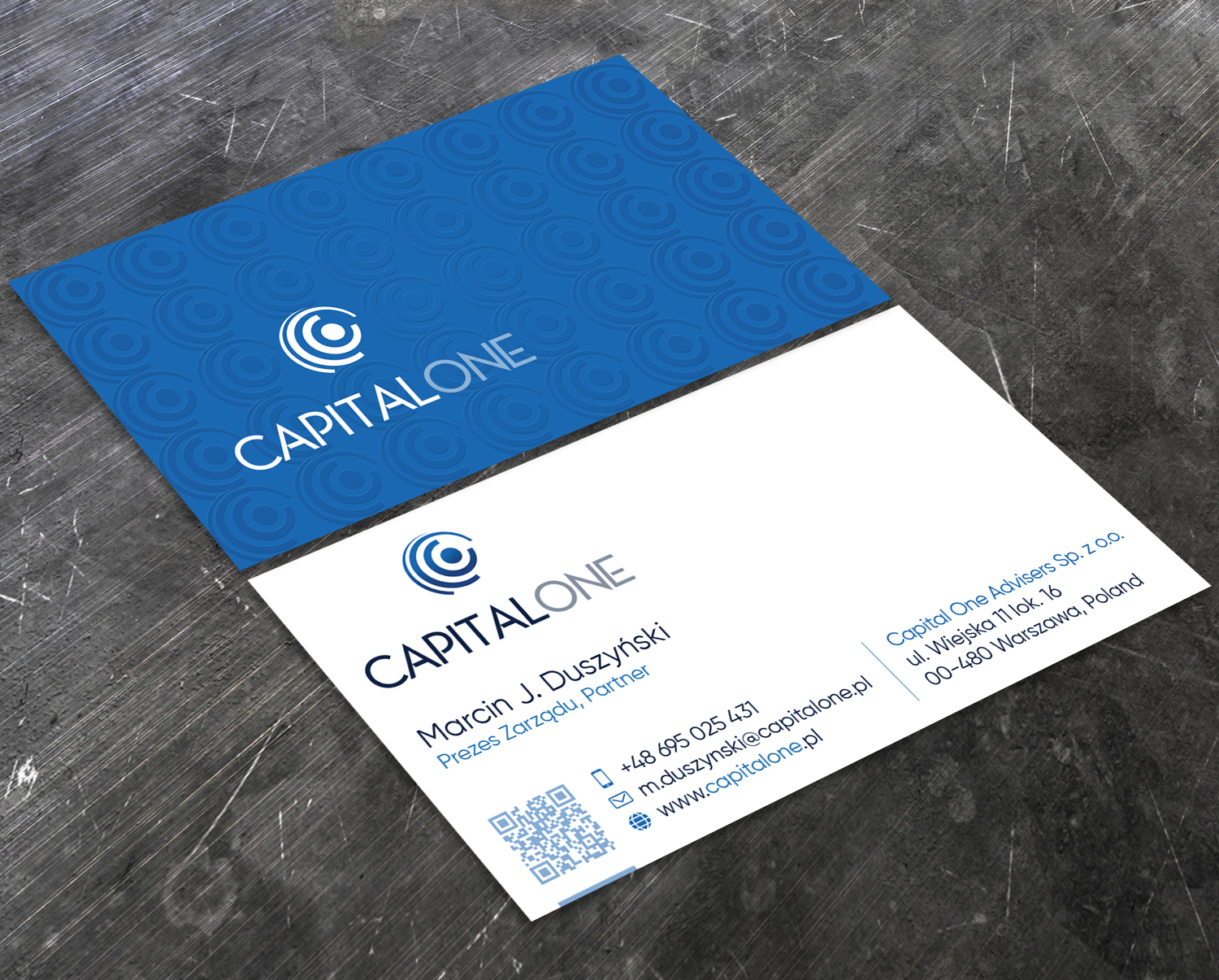Business Card Design by Verified artistry (Design garden) for CAPITAL ONE PARTNERS SP. Z O.O. SP.K. | Design #25262533