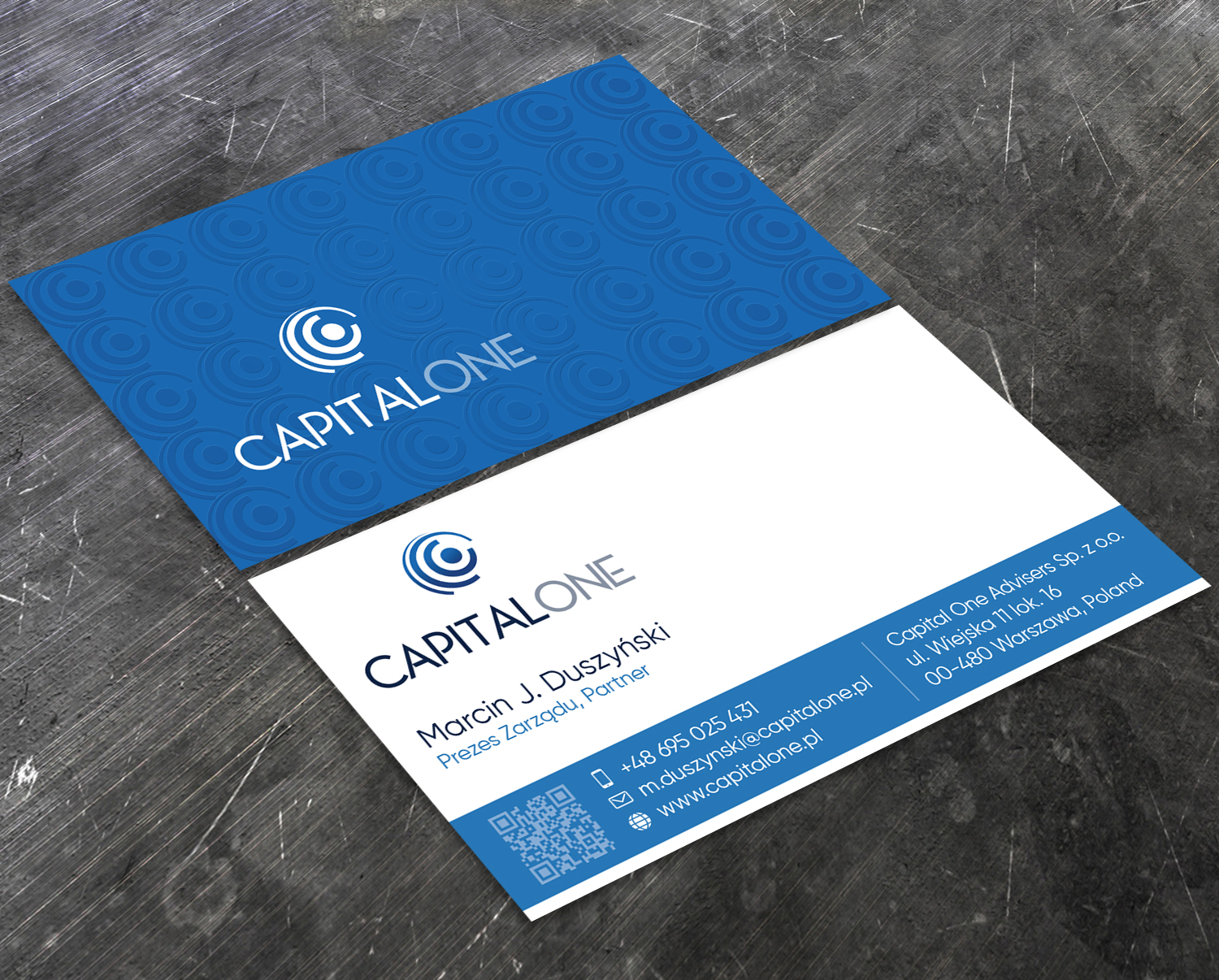 Business Card Design by Verified artistry (Design garden) for CAPITAL ONE PARTNERS SP. Z O.O. SP.K. | Design #25262587
