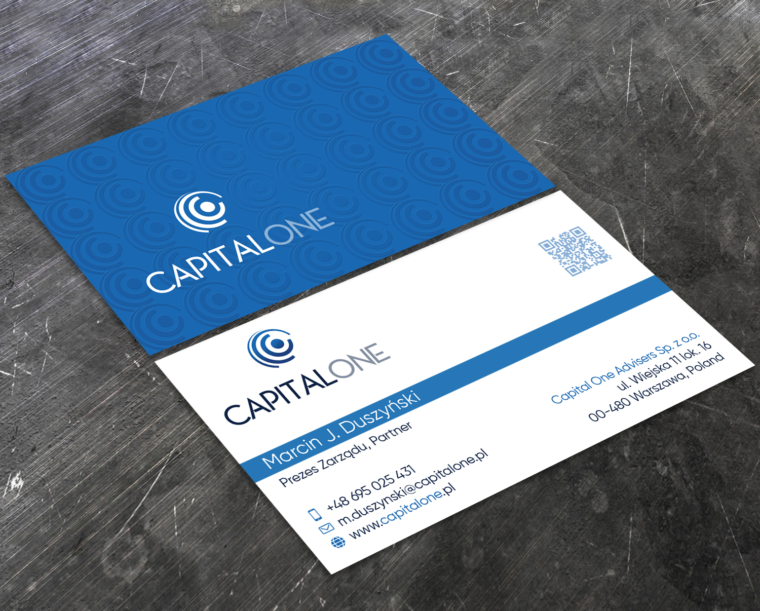 Business Card Design by Verified artistry (Design garden) for CAPITAL ONE PARTNERS SP. Z O.O. SP.K. | Design #25262654