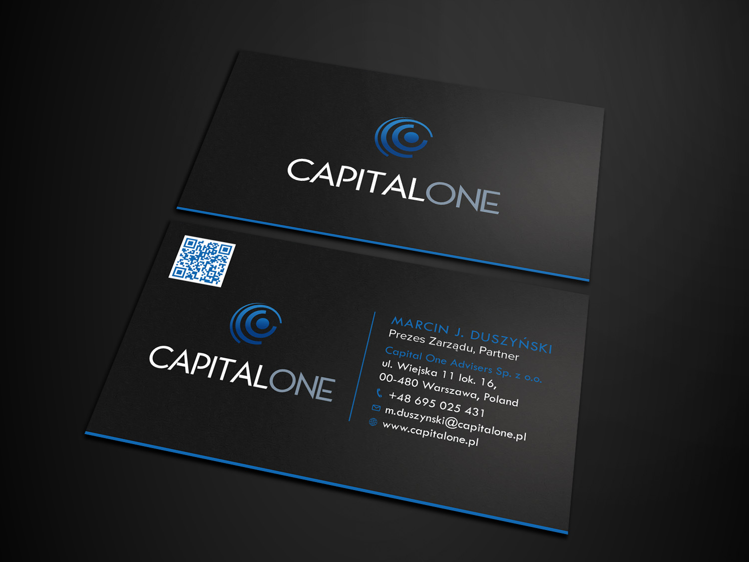 Visitenkarten-Design von Tripti Ranjan Gain für CAPITAL ONE PARTNERS SP. Z O.O. SP.K. | Design #25253504