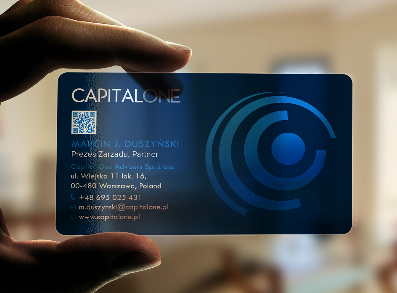 Design de Carte de Visite par Tripti Ranjan Gain pour CAPITAL ONE PARTNERS SP. Z O.O. SP.K. | Design #25253509