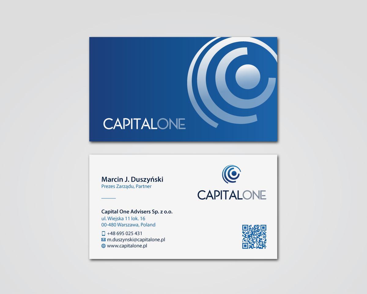 Design de Carte de Visite par MDesign pour CAPITAL ONE PARTNERS SP. Z O.O. SP.K. | Design #25267404