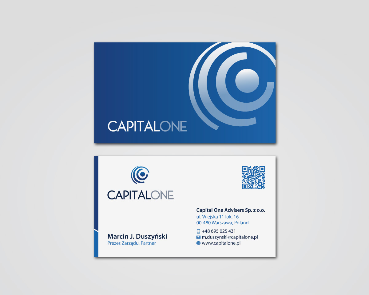Business Card Design by MDesign for CAPITAL ONE PARTNERS SP. Z O.O. SP.K. | Design #25273397