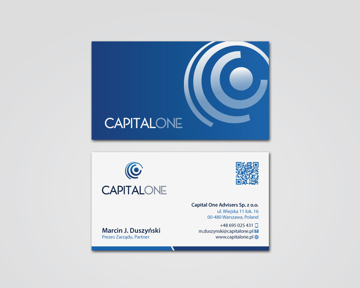 Visitenkarten-Design von MDesign für CAPITAL ONE PARTNERS SP. Z O.O. SP.K. | Design #25273403