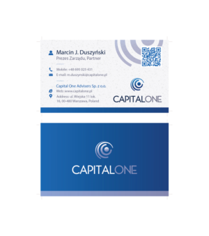 Visitenkarten-Design von Creativeartbd für CAPITAL ONE PARTNERS SP. Z O.O. SP.K. | Design #25274853