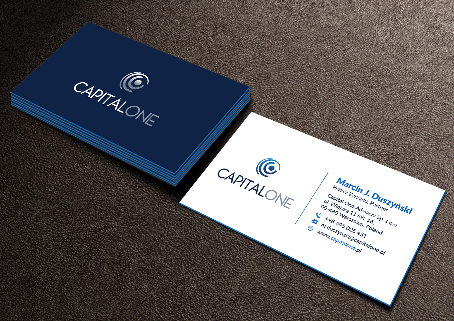 Business Card Design by Musa. A for CAPITAL ONE PARTNERS SP. Z O.O. SP.K. | Design #25239495