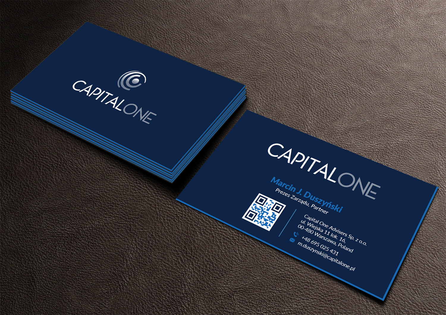 Business Card Design by Musa. A for CAPITAL ONE PARTNERS SP. Z O.O. SP.K. | Design #25239497