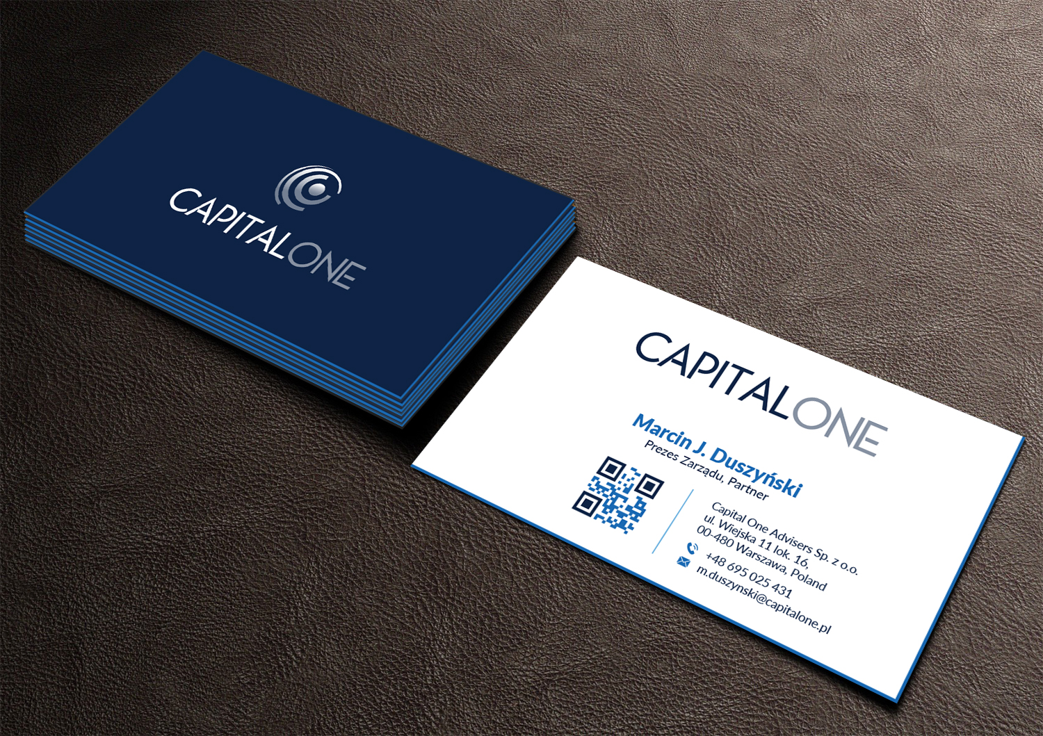 Business Card Design by Musa. A for CAPITAL ONE PARTNERS SP. Z O.O. SP.K. | Design #25239498