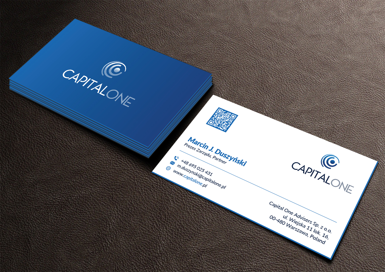 Business Card Design by Musa. A for CAPITAL ONE PARTNERS SP. Z O.O. SP.K. | Design #25239883