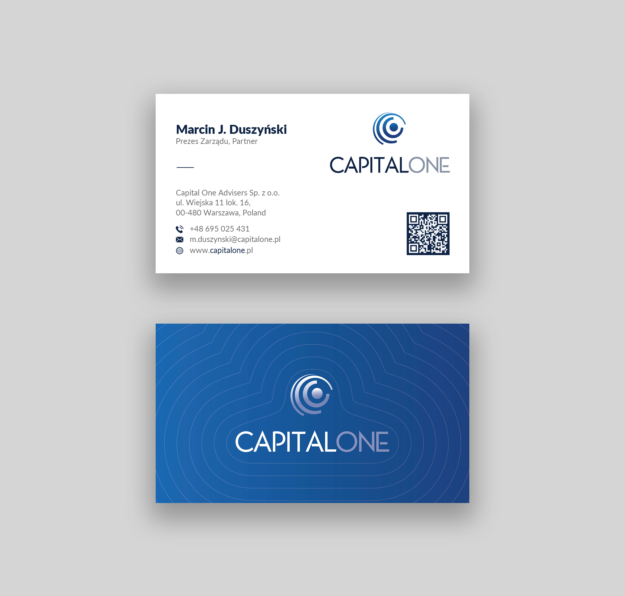 Visitenkarten-Design von Musa. A für CAPITAL ONE PARTNERS SP. Z O.O. SP.K. | Design #25240809