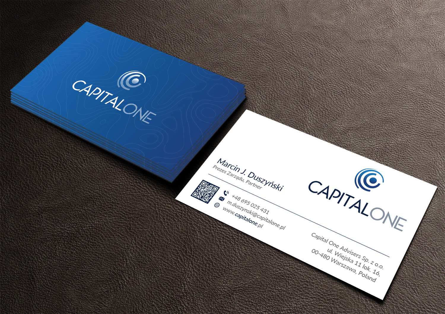 Business Card Design by Musa. A for CAPITAL ONE PARTNERS SP. Z O.O. SP.K. | Design #25246616