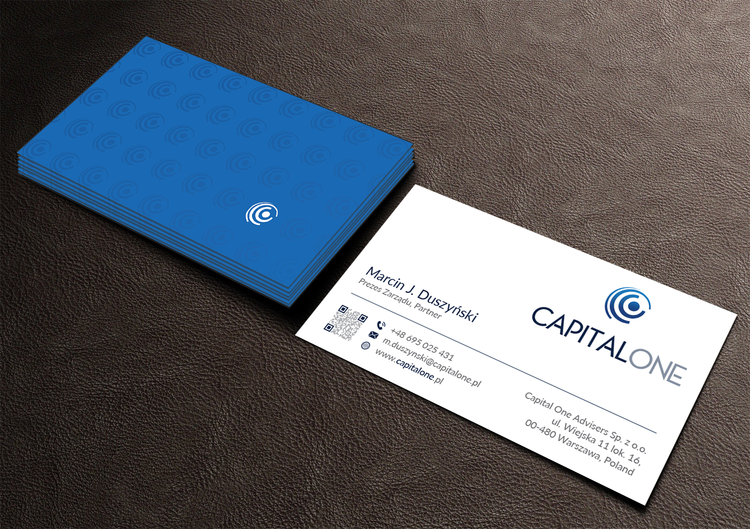 Business Card Design by Musa. A for CAPITAL ONE PARTNERS SP. Z O.O. SP.K. | Design #25250667