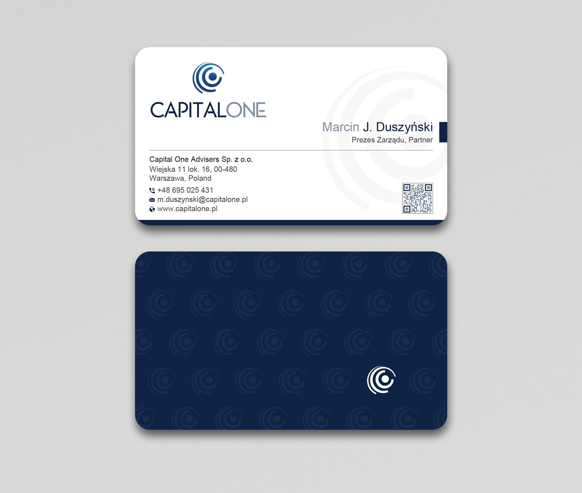 Business Card Design by Uttom 2 for CAPITAL ONE PARTNERS SP. Z O.O. SP.K. | Design #25254040