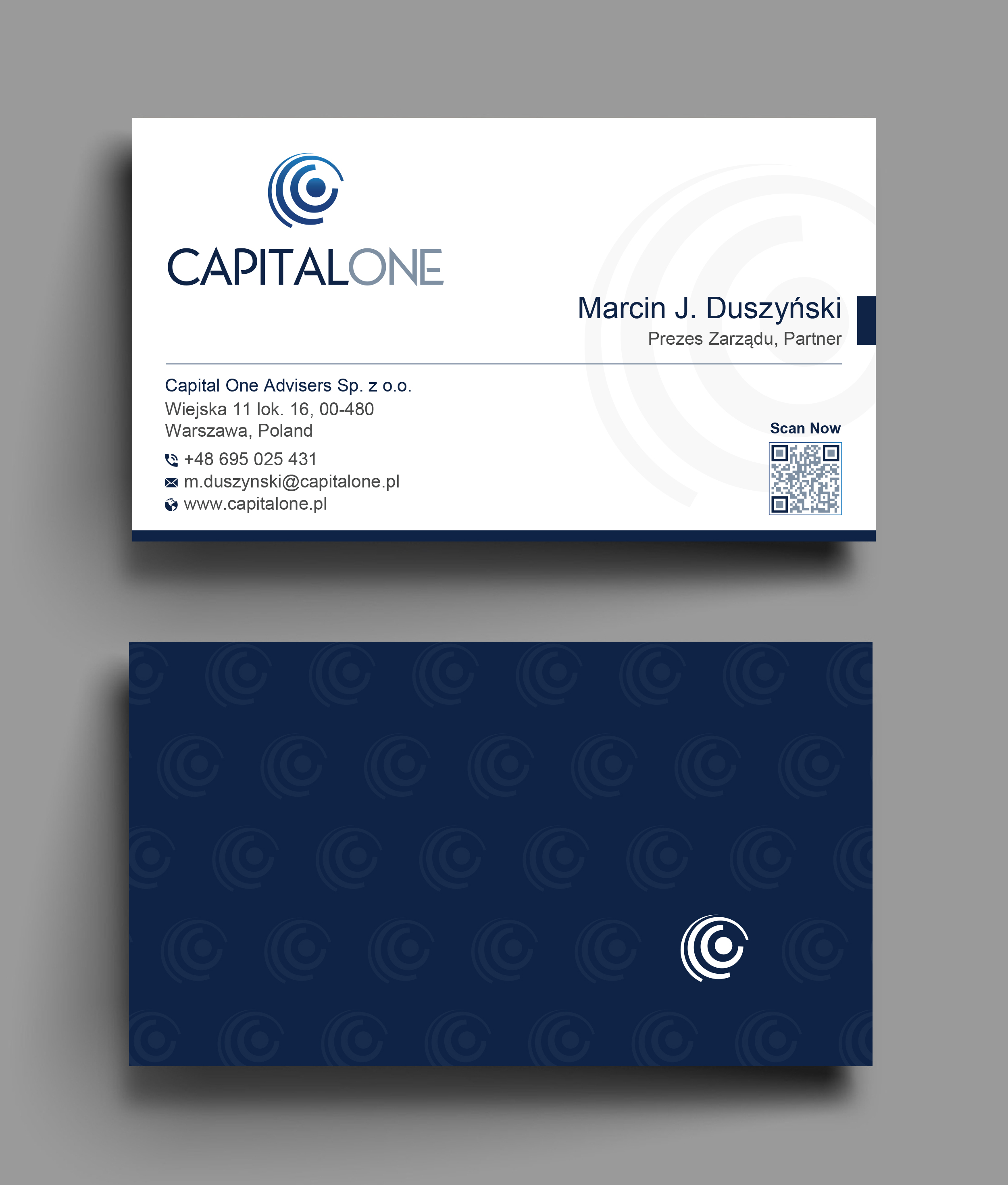 Visitenkarten-Design von Uttom 2 für CAPITAL ONE PARTNERS SP. Z O.O. SP.K. | Design #25255608