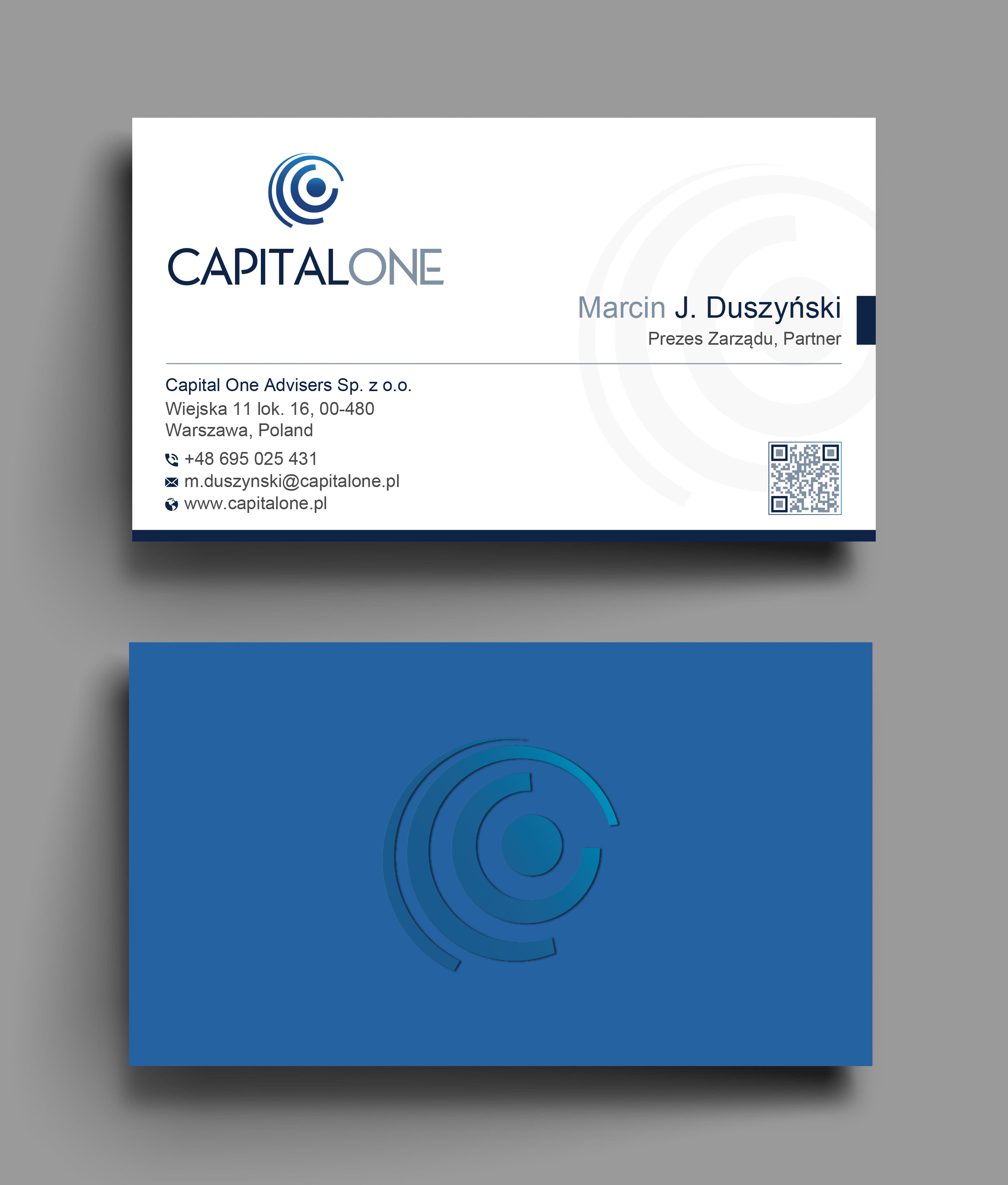 Design de Carte de Visite par Uttom 2 pour CAPITAL ONE PARTNERS SP. Z O.O. SP.K. | Design #25261478