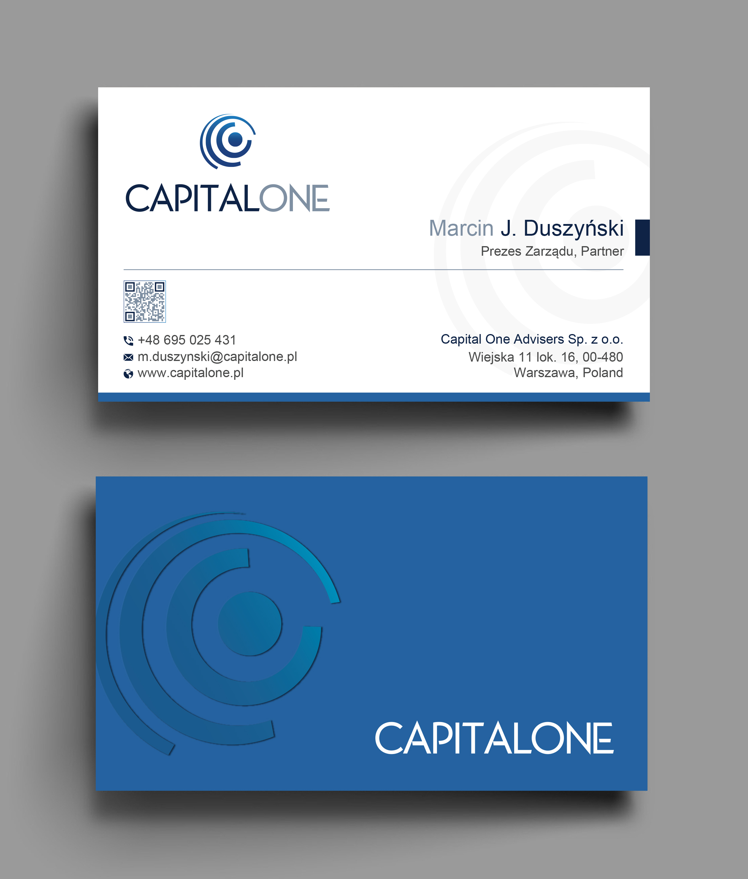 Design de Carte de Visite par Uttom 2 pour CAPITAL ONE PARTNERS SP. Z O.O. SP.K. | Design #25263966