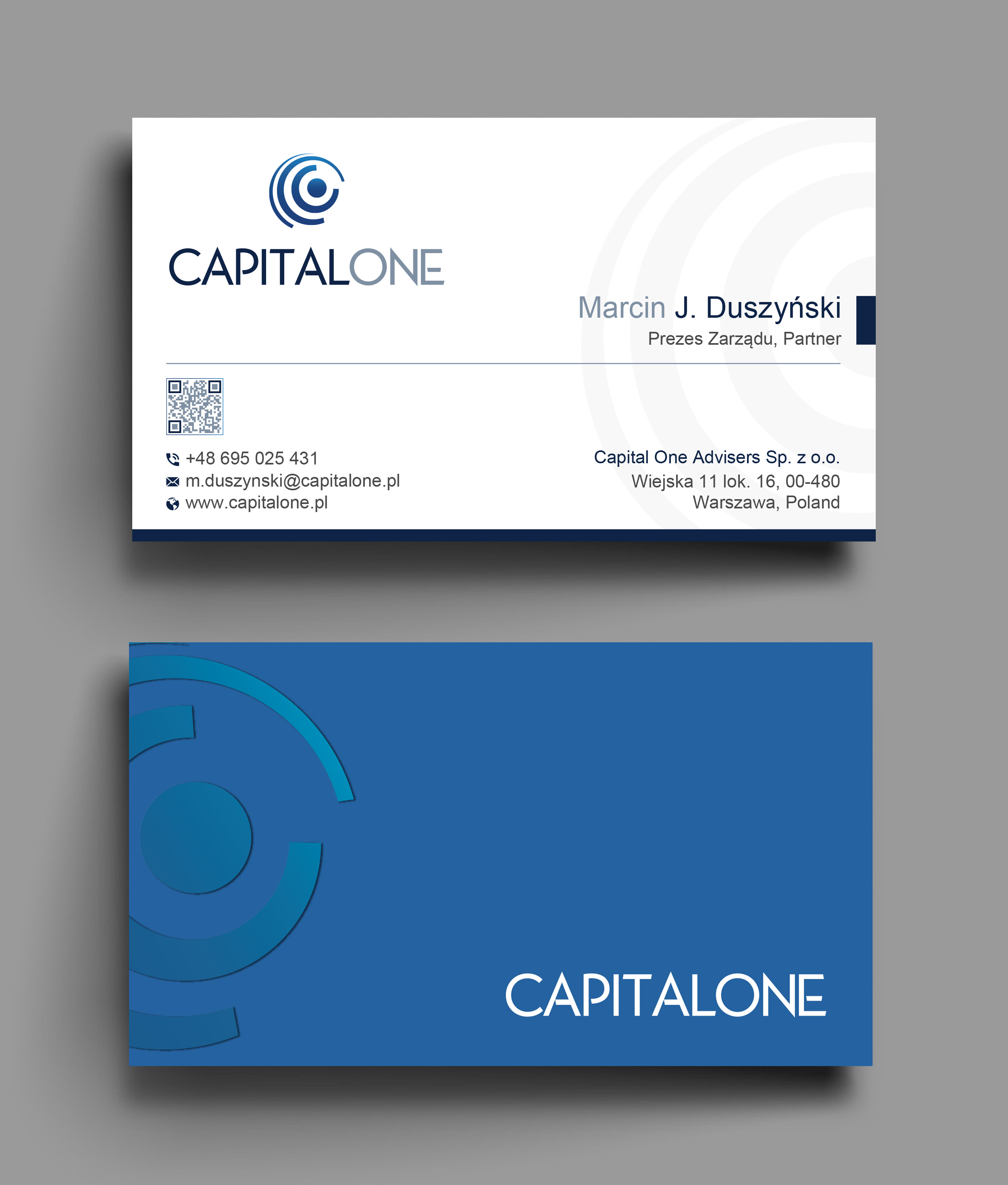 Design de Carte de Visite par Uttom 2 pour CAPITAL ONE PARTNERS SP. Z O.O. SP.K. | Design #25263968