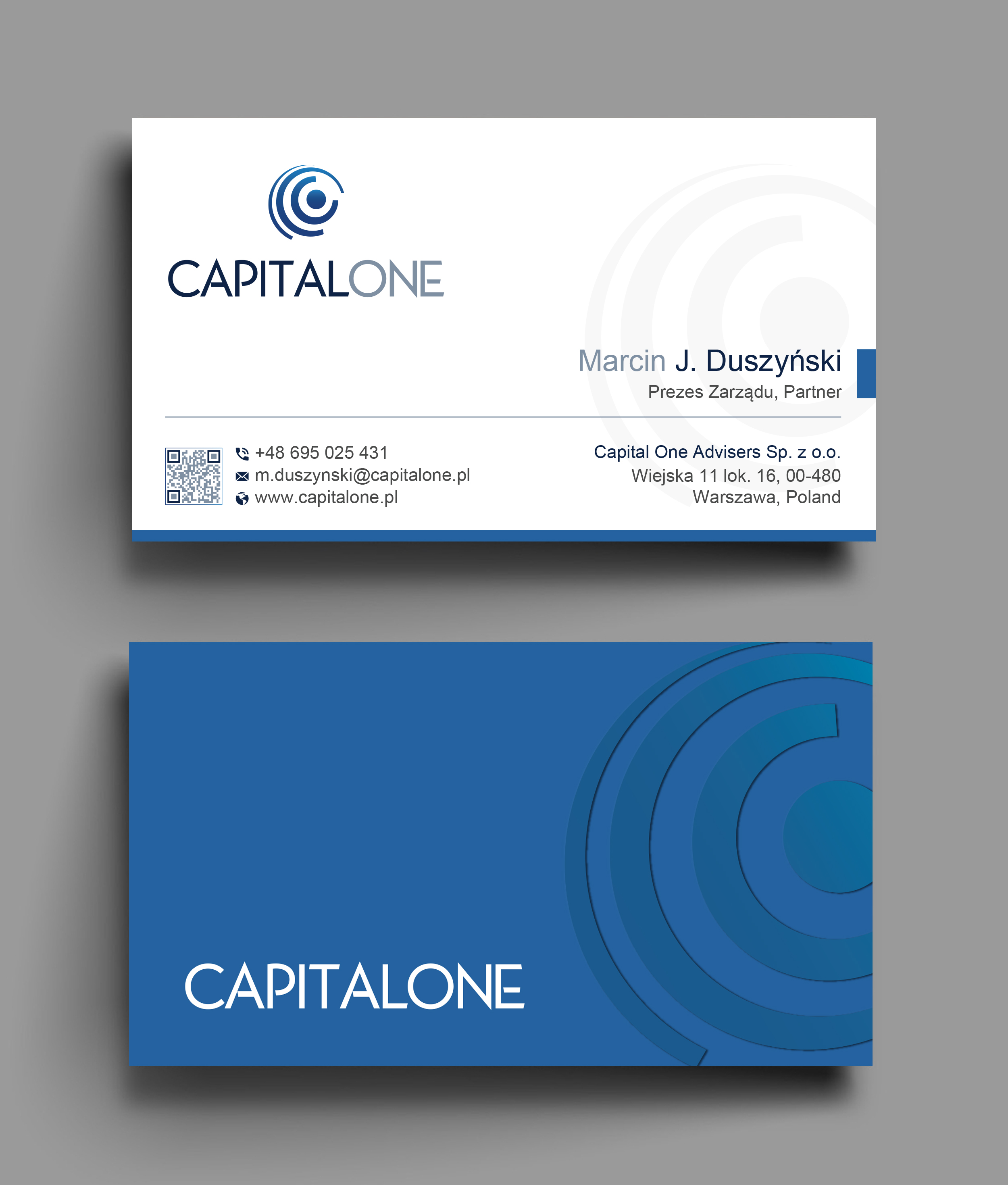 Business Card Design by Uttom 2 for CAPITAL ONE PARTNERS SP. Z O.O. SP.K. | Design #25265895