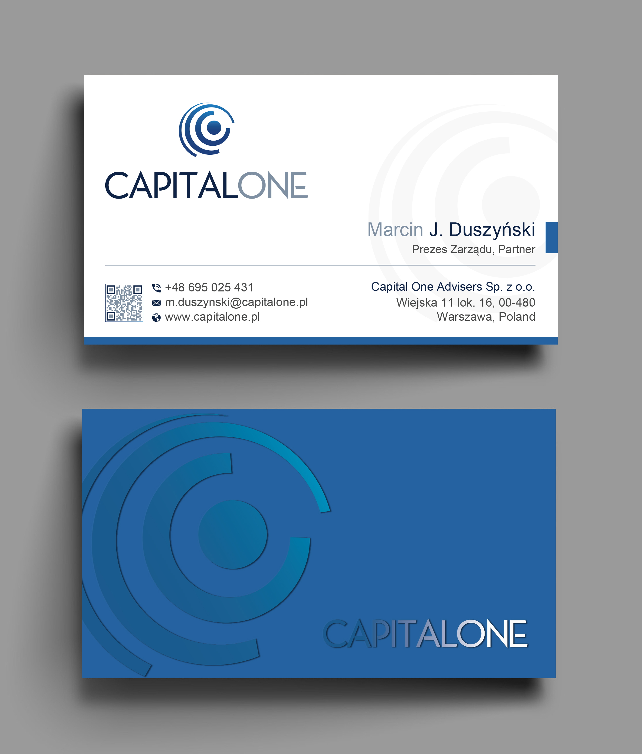 Business Card Design by Uttom 2 for CAPITAL ONE PARTNERS SP. Z O.O. SP.K. | Design #25269314