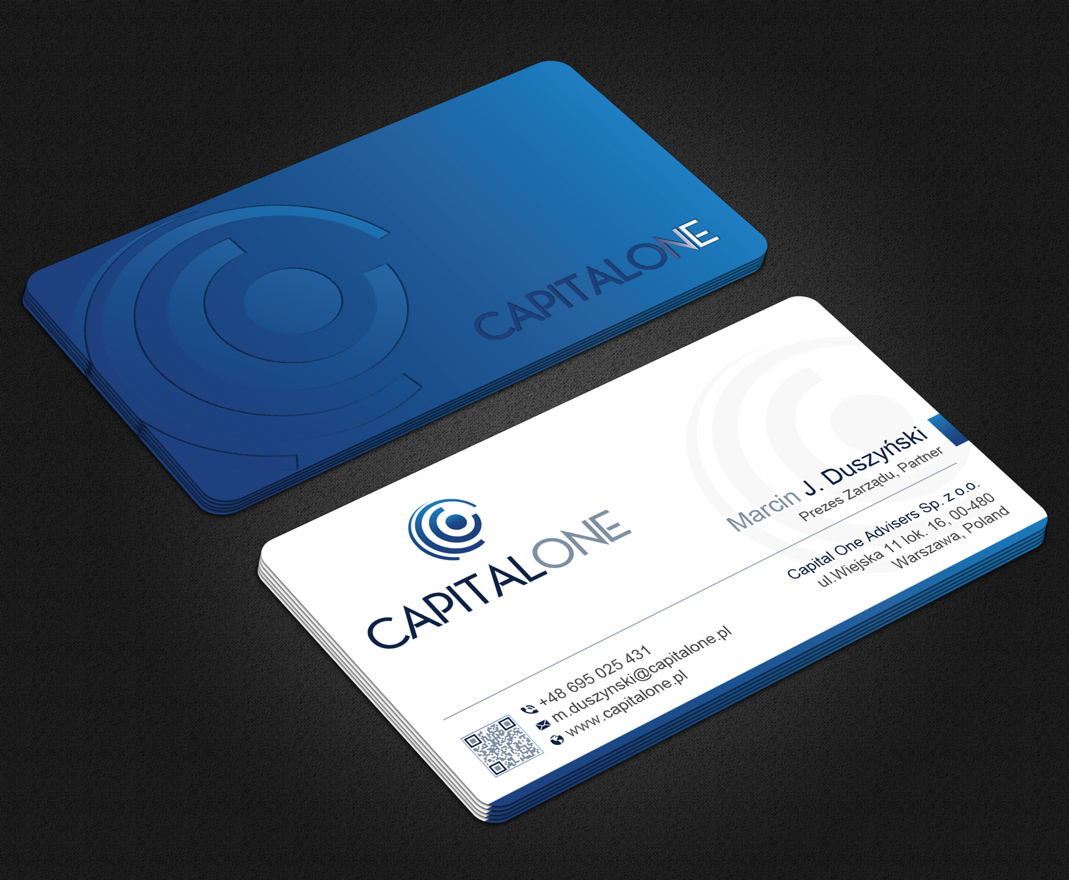 Business Card Design by Uttom 2 for CAPITAL ONE PARTNERS SP. Z O.O. SP.K. | Design #25270617