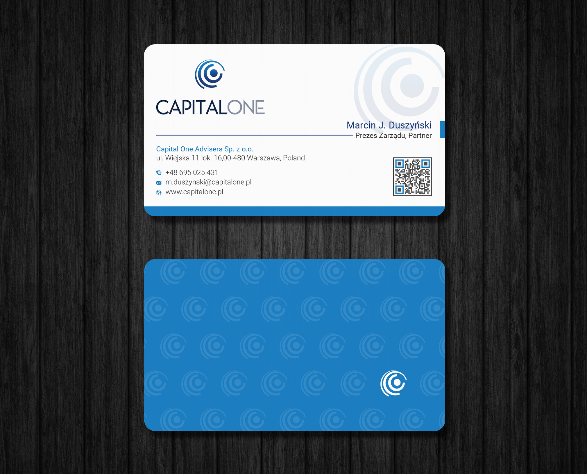 Business Card Design by Ekramul Hossen 2 for CAPITAL ONE PARTNERS SP. Z O.O. SP.K. | Design #25255236