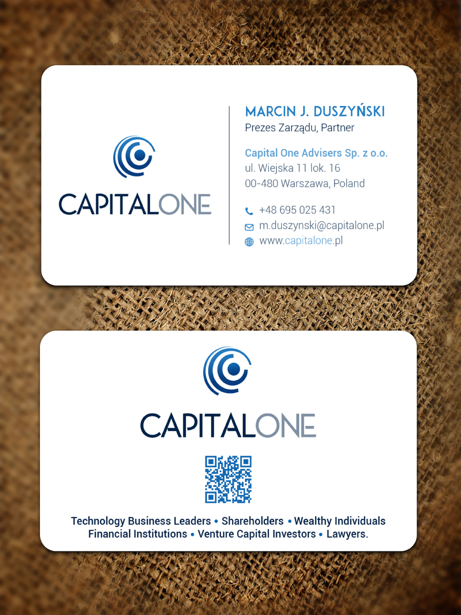 Business Card Design by Imagine design000 for CAPITAL ONE PARTNERS SP. Z O.O. SP.K. | Design #25242430