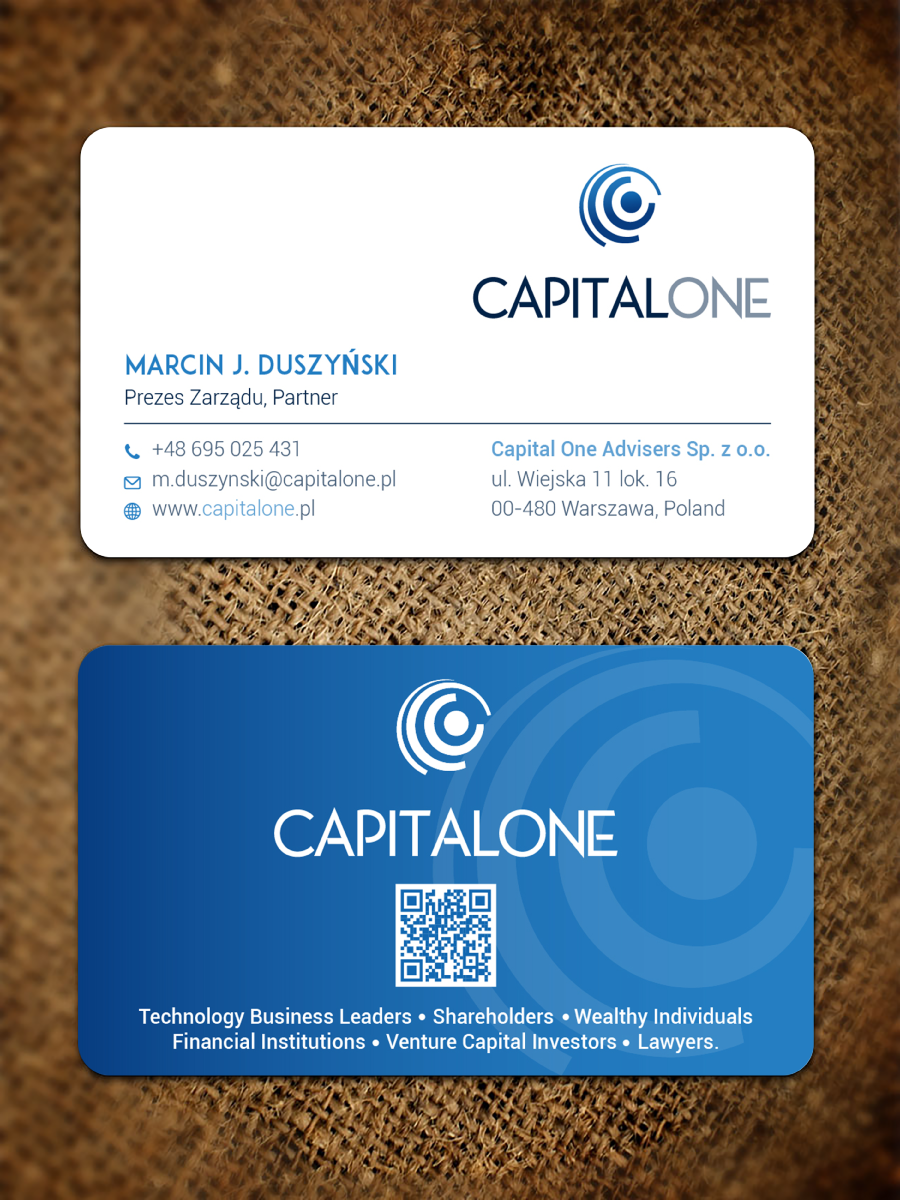 Business Card Design by Imagine design000 for CAPITAL ONE PARTNERS SP. Z O.O. SP.K. | Design #25242457