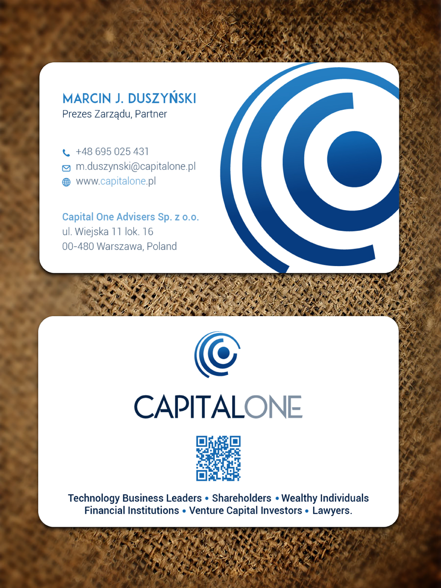 Business Card Design by Imagine design000 for CAPITAL ONE PARTNERS SP. Z O.O. SP.K. | Design #25242459
