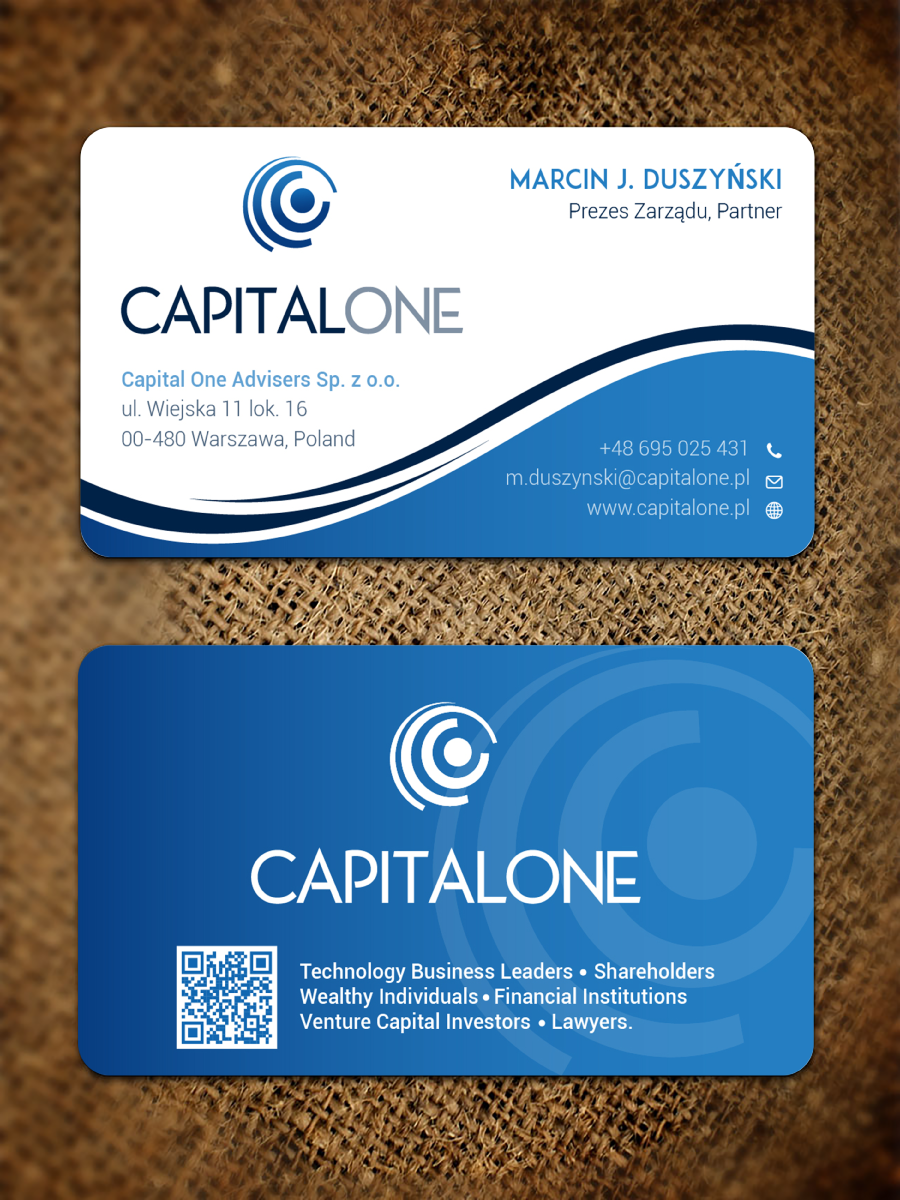 Business Card Design by Imagine design000 for CAPITAL ONE PARTNERS SP. Z O.O. SP.K. | Design #25242461